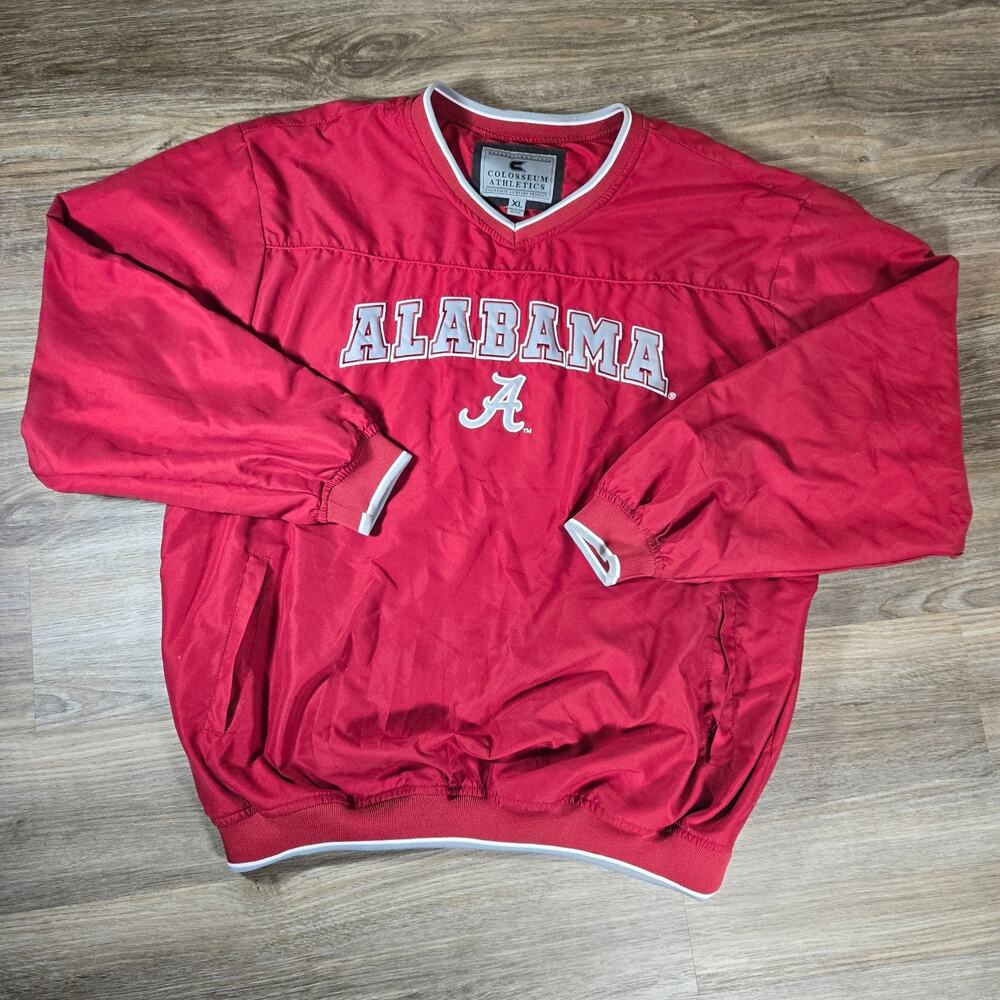 Vintage Y2K Alabama Crimson Tide Windbreaker Jacket Mens XL Red NCAA Pullover